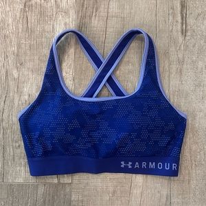 Blue Under Armour sport bra, unworn size M.